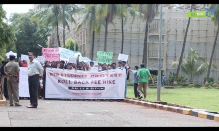 Students protest Fee Hike***